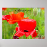 Awesomeness art prints Red Poppies Flowers Meadow