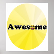 Awsome Face Smiley Poster