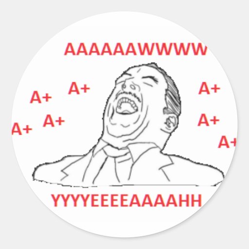 AWW YEAH A+ STICKERS