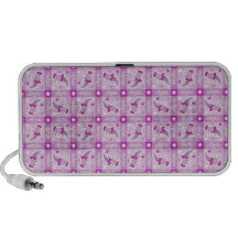 Axolotl Pink Plaid Pattern Mp3 Speaker