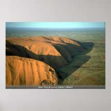 Ayers Rock at sunset, Australia Desert Poster