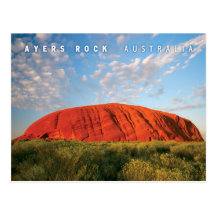 ayers rock in australia post card