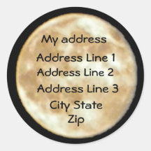 AZ- Lunar Address Labels Round Stickers