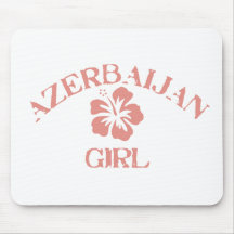 Azerbaijan Pink Girl Mouse Mat
