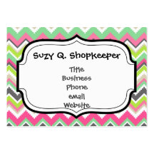 Aztec Andes Tribal Mountains Chevron Zig Zags Business Card