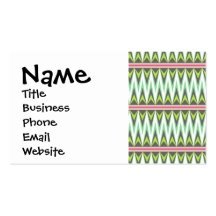 Aztec Andes Tribal Mountains Chevron Zig Zags Business Card Template