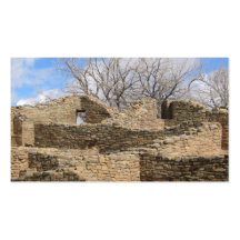 aztec brick ruins with nice sky business card template