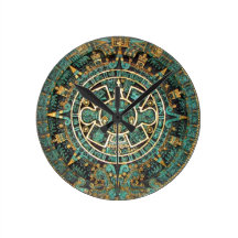 Aztec Calendar Wall Clock