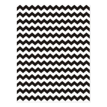 Aztec Chevron black and white zigzag stripes Post Card