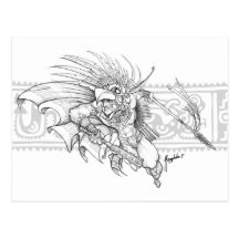 Aztec Eagle Warrior Postcard