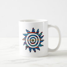 Aztec Mayan Multi-Coloured Sundial Coffee Mugs