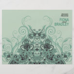 Aztec Paisley Wedding Program mint Custom Flyer