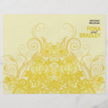 Aztec Paisley Wedding Program yellow eggshell Full Color Flyer