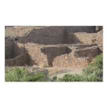 aztec ruins new mexico brick structure business card template
