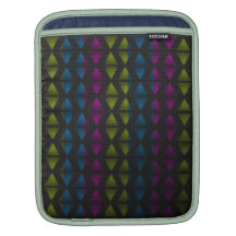 Aztec Triangles Pink Green Blue Sleeves For iPads