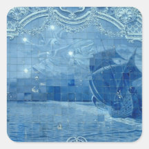 Azulejo tile square stickers