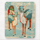 Azure & Amber Deer & Rose Owl Mousepad mousepads