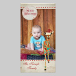 Azure & Amber Giraffe Christmas Photo Card photo cards