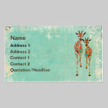 Azure & Amber Giraffes Business Card/Tags business cards