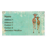 Azure & Amber Giraffes Business Card/Tags