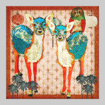 Azure Deer & Rose Owl Fiesta Canvas Art canvas prints
