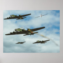 B17 Under Attack Print