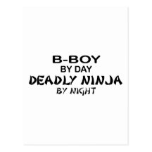 B-Boy Deadly Ninja by Night Postcards
