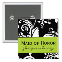 B&G Square Maid of Honour Button