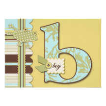 B is for Boy Invitation