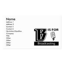 B Is For Broadcasting Business Card