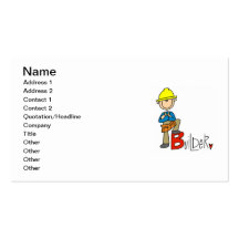 B is for Builder Business Card Templates