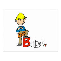 B is for Builder Post Card