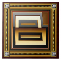 B Monogram Premium Best viewed large. see notes Ceramic Tile