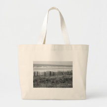 B&W Beach Canvas Bag