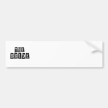 B&W Retro Stamp - The Bride Bumper Sticker