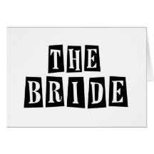 B&W Retro Stamp - The Bride Cards