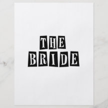 B&W Retro Stamp - The Bride Flyer