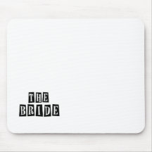 B&W Retro Stamp - The Bride Mouse Mat
