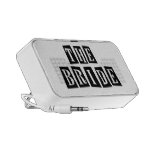 B&W Retro Stamp - The Bride Notebook Speakers