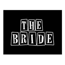B&W Retro Stamp - The Bride Post Card