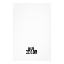 B&W Retro Stamp - The Bride Personalized Stationery