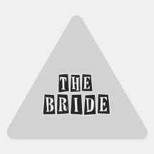 B&W Retro Stamp - The Bride Triangle Stickers