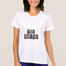 B&W Retro Stamp - The Bride Tshirt