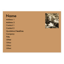 B&W Vintage -Her Guardian Angel- Stereoview Business Card