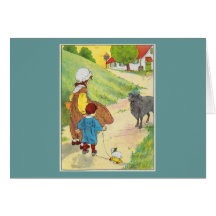 Baa, baa, black sheep, Have you any wool? Greeting Cards