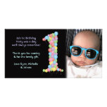 Babies 1st Birthday Thank You Photo Card photo cards