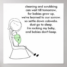 Babies Don't Keep, Mummy, Green Poster