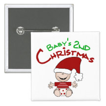 Baby 2nd Christmas Tshirts and Gifts Pins