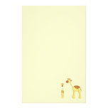 Baby and Adult Giraffe. Personalised Stationery