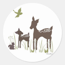 Baby and Momma Deer Stickers